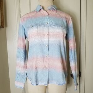 Panhandle Slim Pastel Striped Button Down Shirt